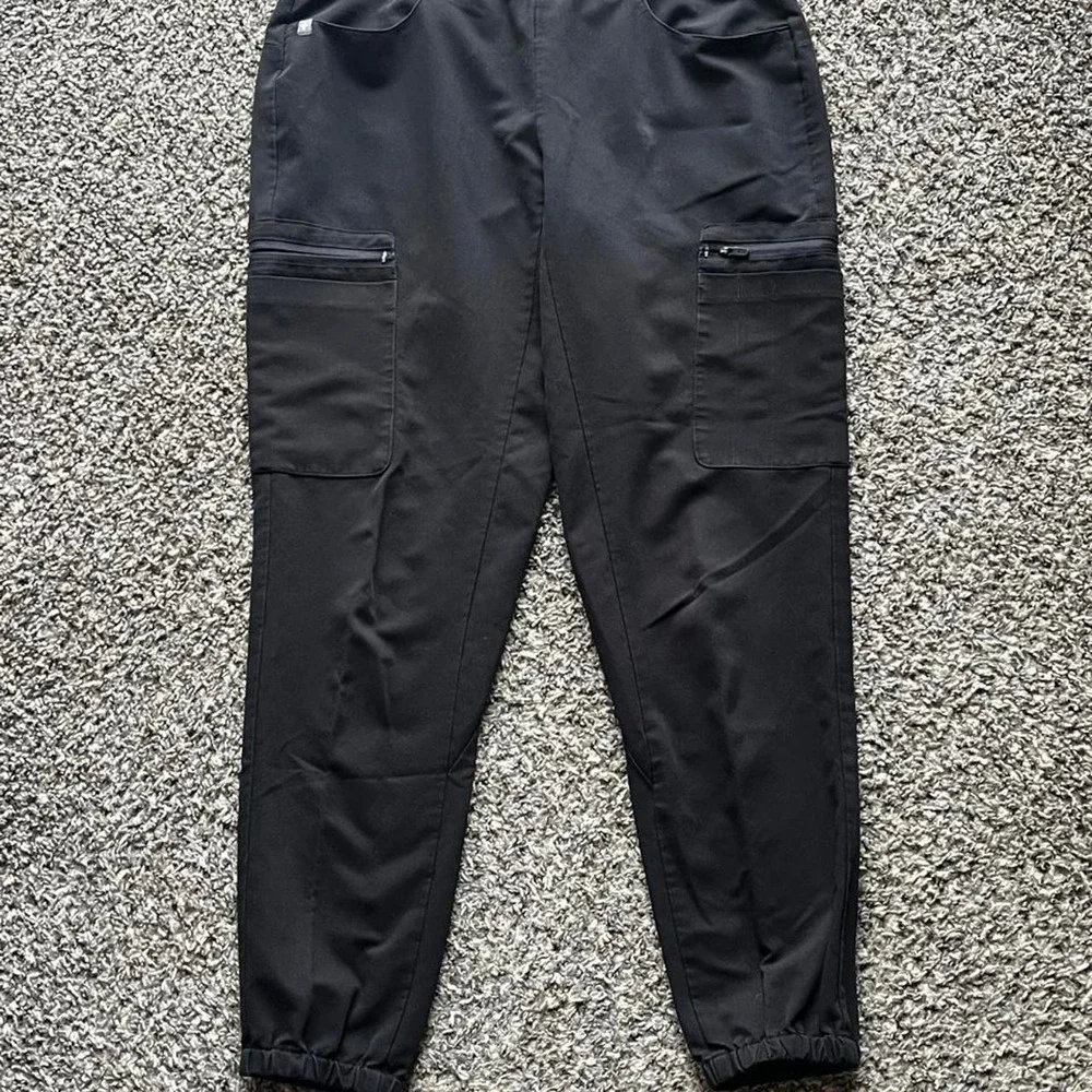 FIGS Technical Collection Black Scrub Jogger Pants W19SW2002 Mens Small